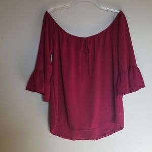 Off-the-shoulder Flowy Blouse